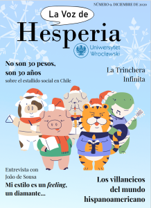 Okładka dziewiątego numeru czasopisma La Voz de Hesperia (2020)